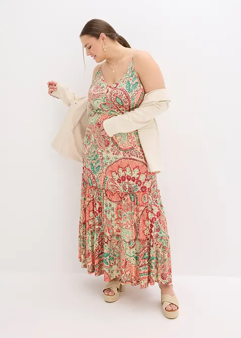 Abito con spalline in morbido jersey misto viscosa, bonprix