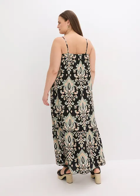 Abito con spalline in viscosa strutturata, bonprix