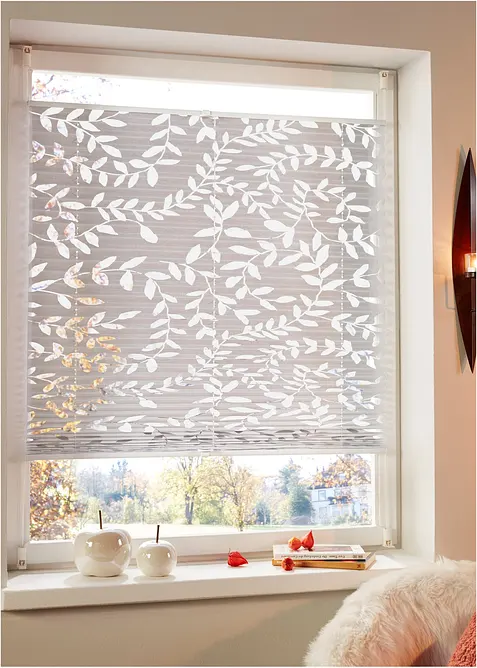 Tenda plissettata devor&eacute; con foglie, bonprix