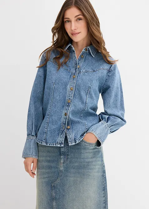 Camicia in jeans di puro cotone, bonprix
