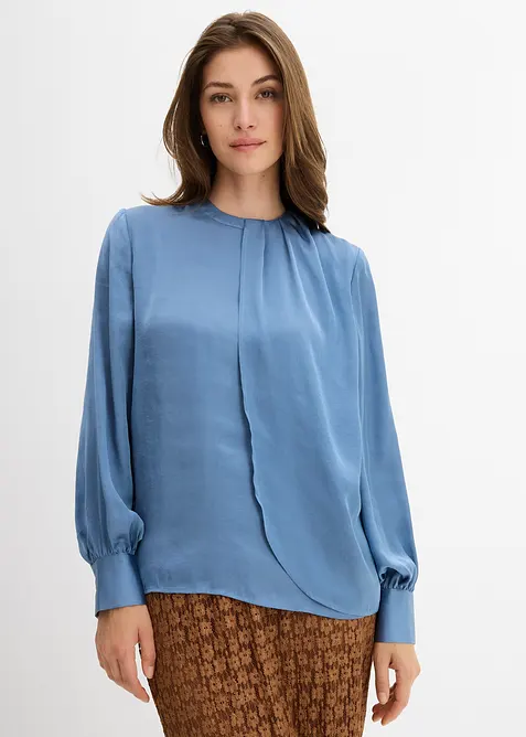 Blusa in satin fluente, bonprix
