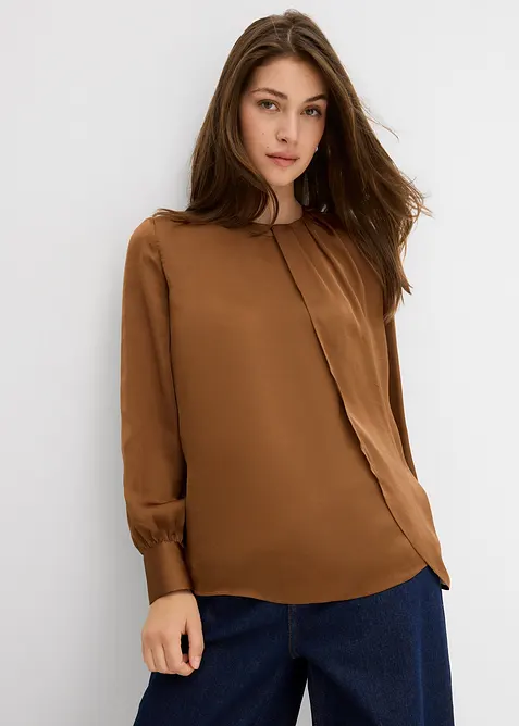 Blusa in satin fluente, bonprix