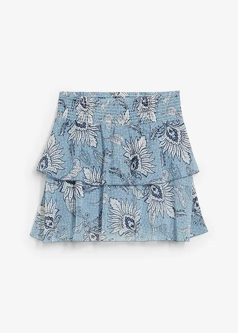 Gonna a balze in chiffon strutturato, bonprix