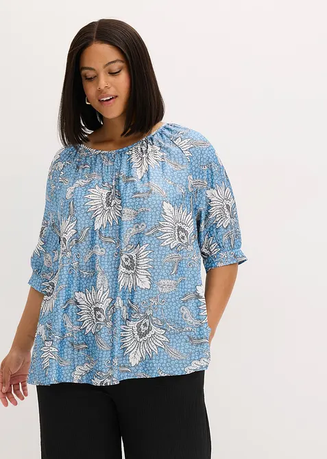 Blusa in misto viscosa fine, bonprix