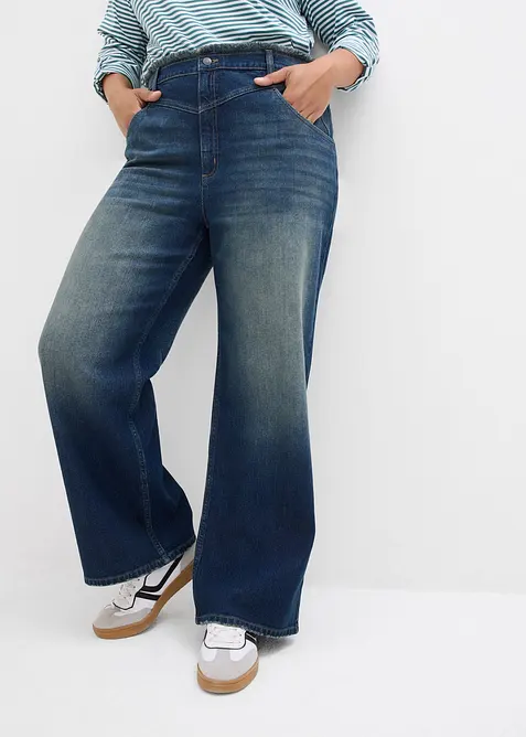 Jeans straight, vita alta, bonprix