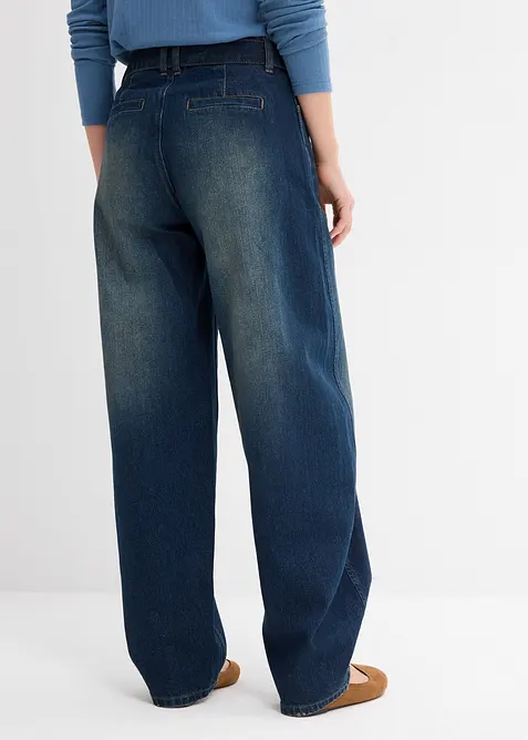 Jeans barrel con cintura, vita media, bonprix