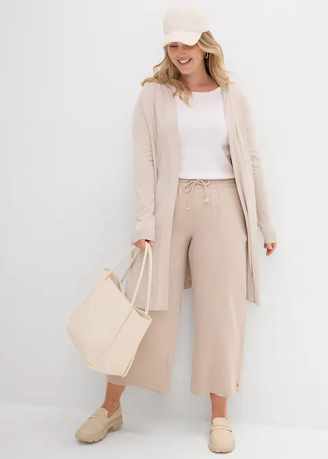 Cardigan lungo in morbido misto viscosa, bonprix