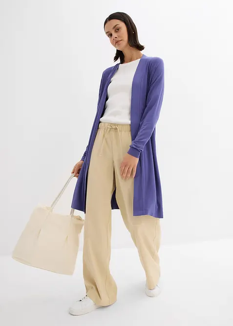 Cardigan lungo in morbido misto viscosa, bonprix