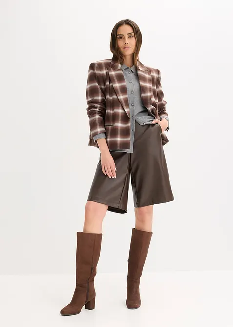 Cardigan effetto camicia in filato fine, bonprix