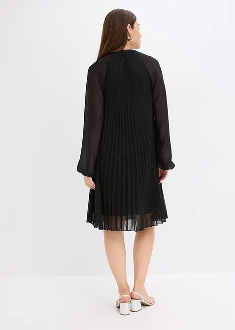 Miniabito plissettato in fine chiffon, bonprix