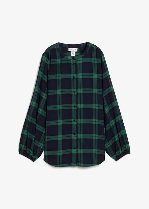 Blusa in flanella di puro cotone, bonprix