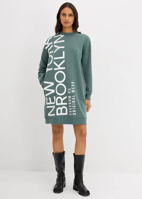Abito oversize in morbida felpa di misto cotone, bonprix
