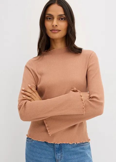 Maglia a costine in puro cotone, bonprix