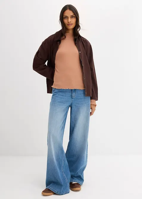 Maglia a costine in puro cotone, bonprix