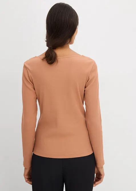 Maglia a costine in puro cotone biologico, bonprix