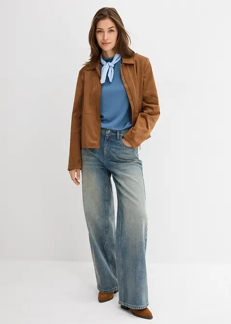 Maglia a maniche lunghe a coste, bonprix