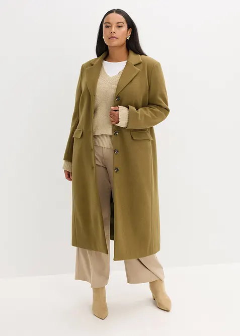 Cappotto lungo in simil lana, bonprix