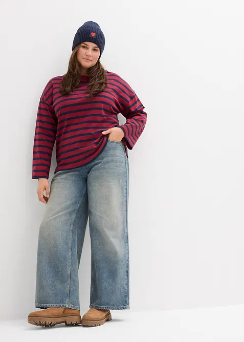 Maglia a righe in puro cotone biologico, bonprix