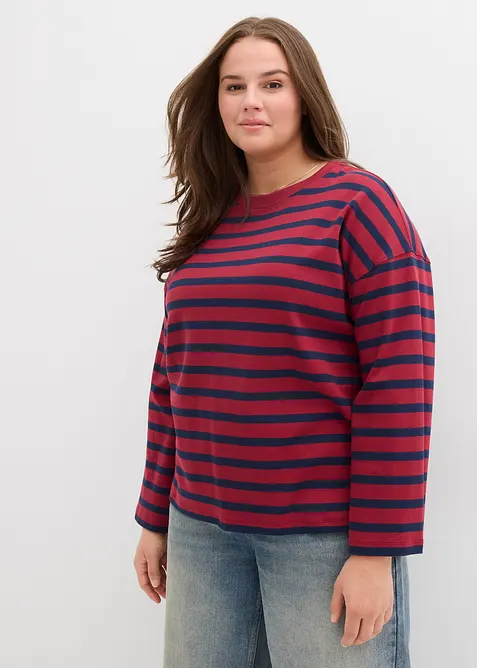 Maglia a righe in puro cotone biologico, bonprix