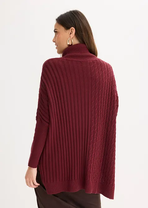 Maglione oversize stile poncho, bonprix