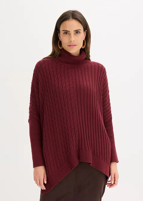 Maglione oversize stile poncho, bonprix