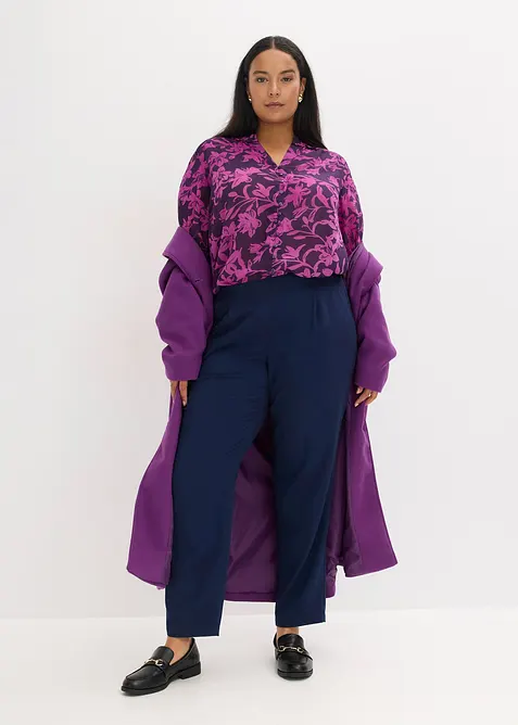 Camicetta di chiffon con dettagli smock, bonprix