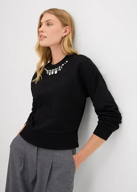 Felpa oversize in cotone, bonprix