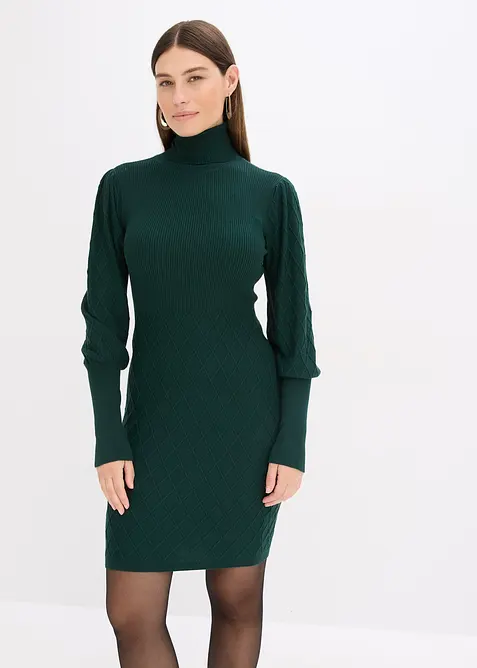 Abito in maglia a collo alto, bonprix