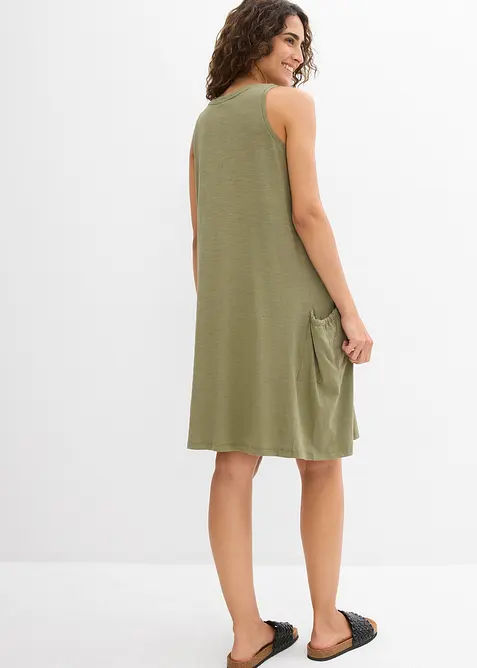 Abito in jersey di cotone con tasche, bonprix