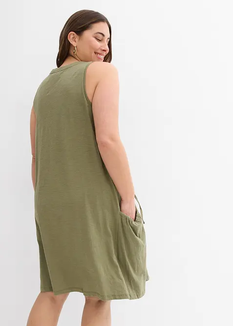 Abito in jersey di cotone con tasche, bonprix