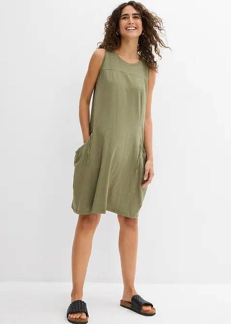 Abito in jersey di cotone con tasche, bonprix