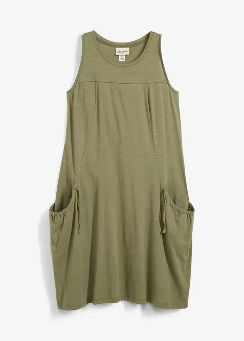 Abito in jersey di cotone con tasche, bonprix