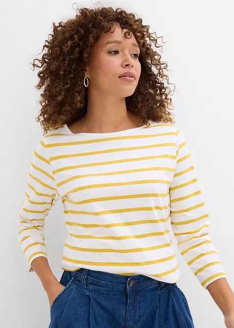 Maglia a maniche lunghe con puro cotone biologico, bonprix