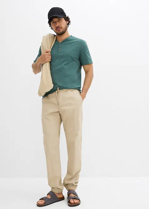Pantaloni chino elasticizzati con elastico in vita relaxed fit, straight, bonprix