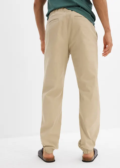 Pantaloni chino elasticizzati con elastico in vita relaxed fit, straight, bonprix