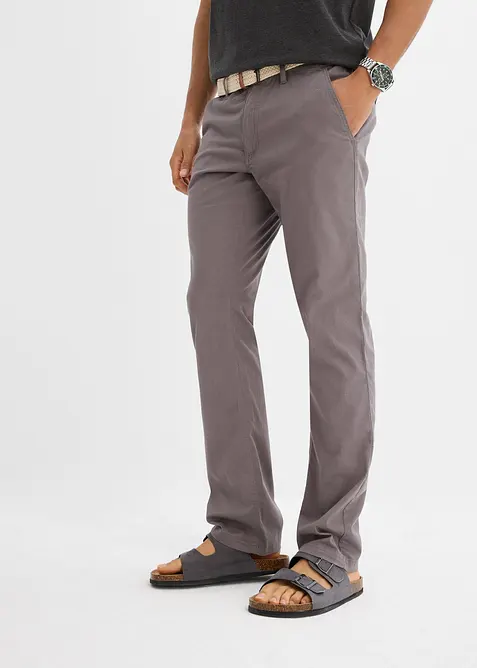 Pantaloni chino comodi in vita con cintura regular fit, straight, bonprix