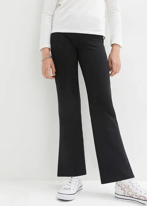 Pantaloni svasati  con spacchi in misto cotone biologico, bonprix