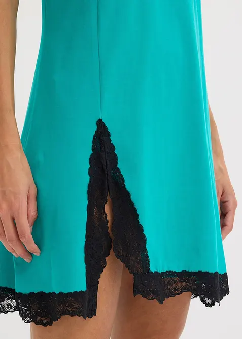 Camicia da notte corta con pizzo delicato, bonprix