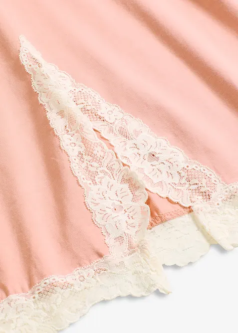 Camicia da notte corta con pizzo delicato, bonprix
