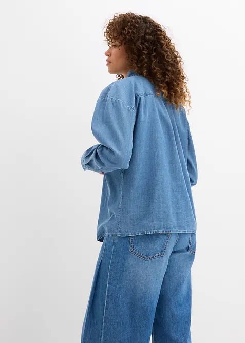 Camicia in jeans oversize in cotone biologico, bonprix