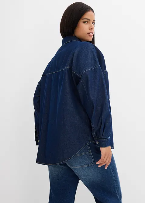 Giacca-camicia oversize in jeans di cotone biologico, bonprix