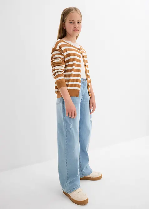 Jeans wide leg, vita media, bonprix