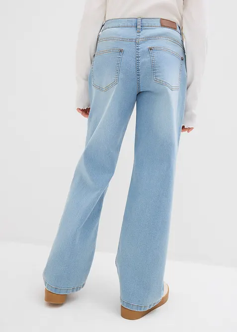 Jeans wide leg, vita media, bonprix