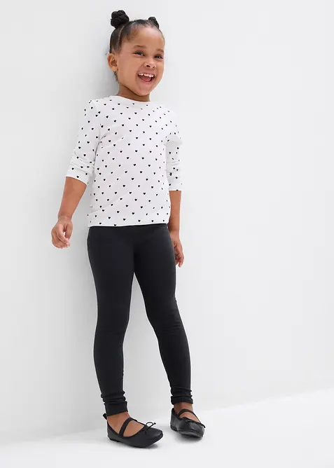 Leggings in misto cotone biologico elasticizzato (pacco da 2), bonprix