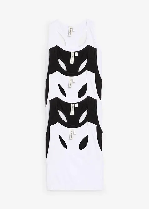 Reggiseno bustier con cotone biologico morbido (pacco da 5), bonprix