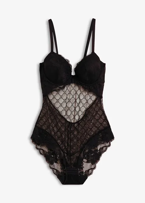 Body con mesh decorativo, bonprix