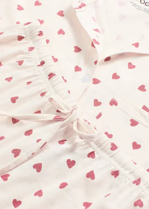 Pigiama estivo oversize in filato fiammato, bonprix