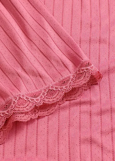 Pigiama estivo in jersey pointelle morbido, bonprix