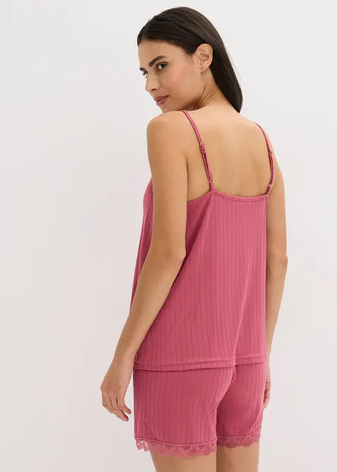 Pigiama estivo in jersey pointelle morbido, bonprix