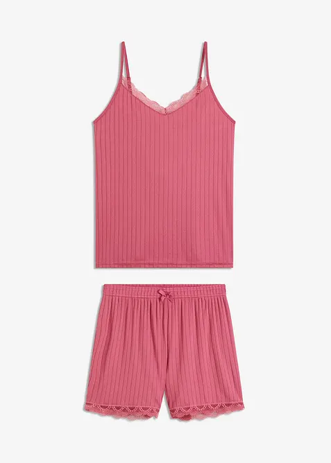 Pigiama estivo in jersey pointelle morbido, bonprix